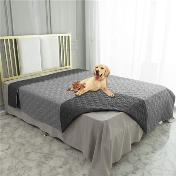 Waterproof Dog Bed Cover Pet Blanket for Furniture Bed Couch Sofa Reversible - Picture 1 of 6